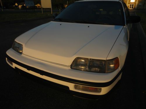 1991 honda crx si b18c1 gsr swap  clean frost white paint