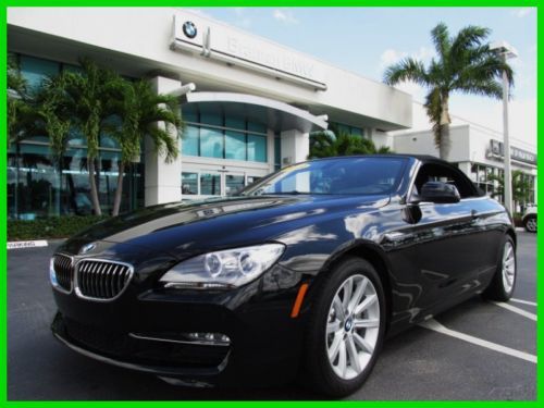 13 certified jet black 3l i6 640-cic i convertible *comfort access *low miles