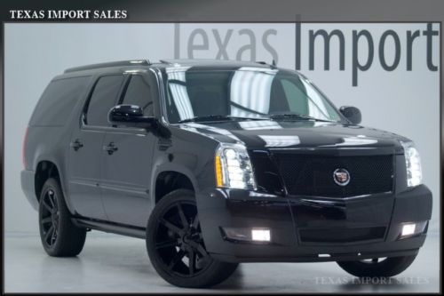 2012 escalade esv platinum edition 25k miles,dvd,blacked out,1.49% financing