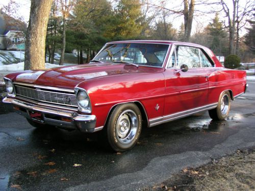 1966 chevy nova ss metallic cherry red
