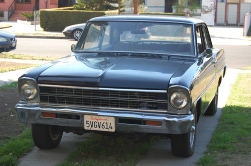 Chevrolet 1967 nova chevy 2 manual 3 speed straight 6 250 motor needs overhaul