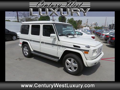 Leather nav 4x4 g-class g500 sport utility 4d white auto 7-spd touch shift