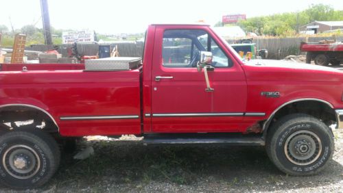 Ford F-350 1993 Red Pick Up, image 2