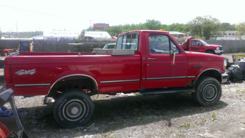 Ford F-350 1993 Red Pick Up, image 3