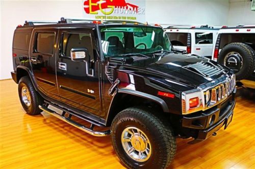 2006 hummer h2 for sale~black/black~3rd row~22k~navigation~moon~very low miles