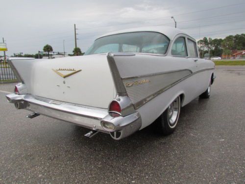1957 chevy, real bel air, 2 door post, v-8, 3 speed auto, rally wheels