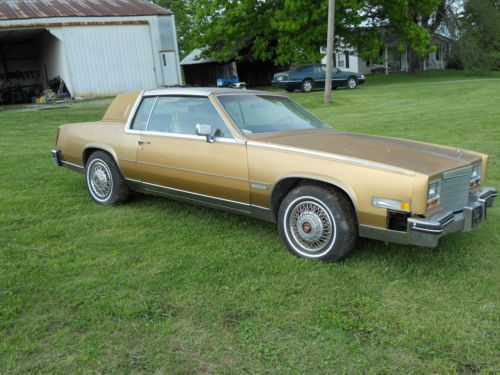 1982 cadillac eldorado barittz,rare gold color,low miles