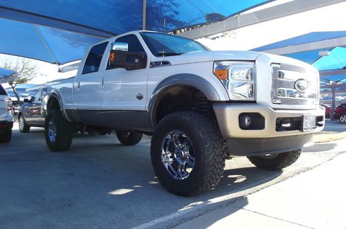 2012 ford f250 6" lifted king ranch loaded 9k miles power stroke diesel crew cab