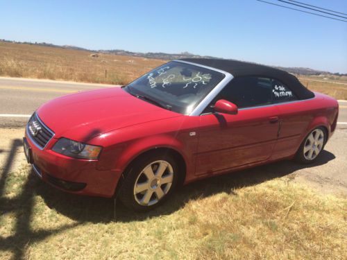 Gorgeous, red/black audi a4 3-litre cabriolet/convertible techtronic