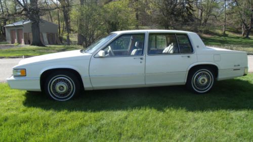 1990 cadillac deville 80k orginal miles white/tan