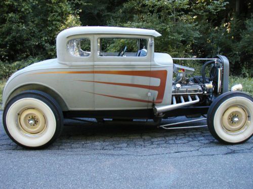 1930 ford coupe 1932 frame 302 v8 chopped rat hot street rod steel turn key look