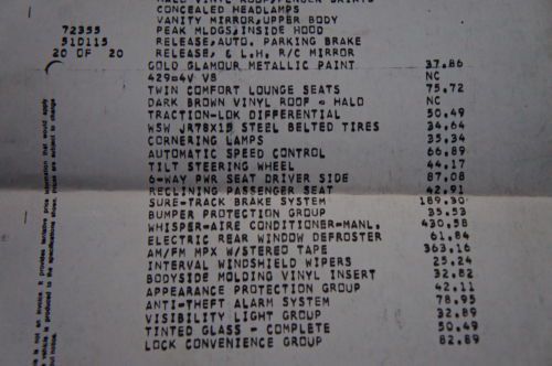 1973 MERCURY GRAND MARQUIS BROUGHAM ONE FAMILY OWNED HIGHLY OPTIONED CRUISER, image 59