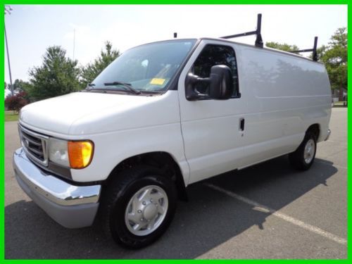 2007 ford e-150 commercial cargo van v-8 auto bins &amp; racks no reserve auction