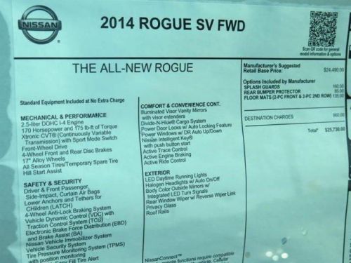 2014 Nissan Rogue SV, US $24,418.00, image 2
