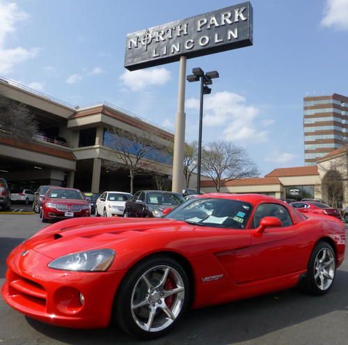 2009 dodge viper srt-10 coupe -nav,alpine,xenon,7k miles,carfax,we finance,red