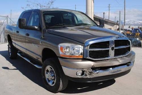 2006 dodge ram 3500 laramie mega cab 4wd damaged salvage runs! diesel powered!!!