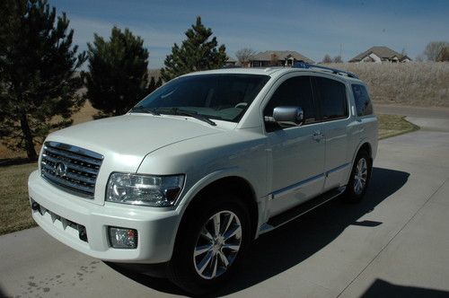 Infiniti qx56 white 4wd nav rear cam theater