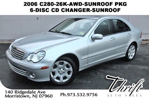 06 c280-26k-awd-sunroof pkg-6-disc cd changer-sunroof