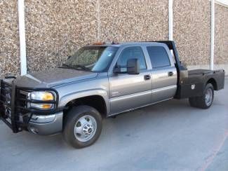 2006 gmc sierra 3500 slt crew cab dually flatbed-duramax diesel-4x4