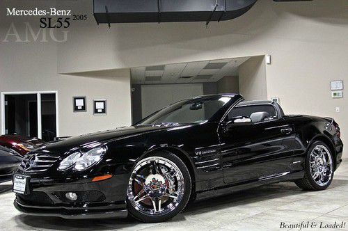2005 mercedes benz sl55 amg convertible black carbon fiber kompressor loaded wow