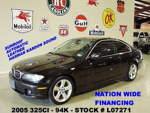 2005 325ci,premium pkg,sunroof,leather,harman/kardon,17in wheels,94k,we finance!