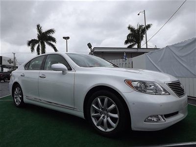 Fl 1 own ls460 pearl white w/cashmere nav cam roof htd/ac seat shade 39k mi!