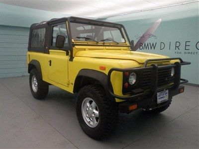 Land rover defender 90 1994 soft top yellow 59,490 miles 3.9l v8 rare manual 4wd