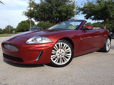 2010 jaguar xk 1 owner claret red low miles navigation heated cooled seats