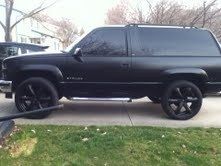 1996 chevrolet tahoe lt sport utility 2-door matte black/satin paint