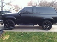 1996 chevrolet tahoe lt sport utility 2-door matte black/satin paint