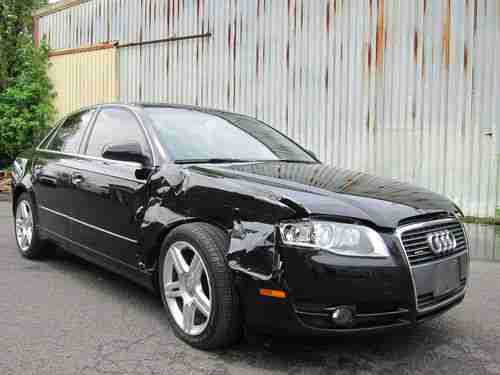 AUDI A4 2007 REPAIRABLE SALVAGE IMMACULATE 2.0 TURBO QUATTRO BLACK, US $7,500.00, image 4