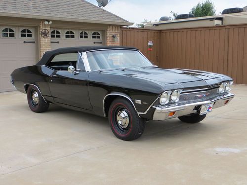 Amazing triple black 1968 chevelle conv 454 4 speed