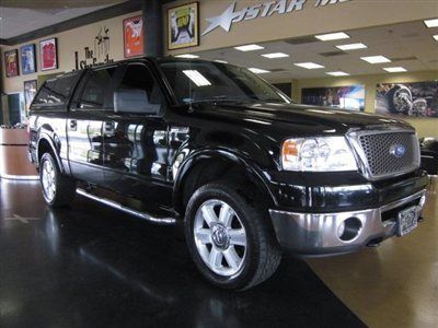 2006 ford f150 crew cab laritat 4x4 black leather