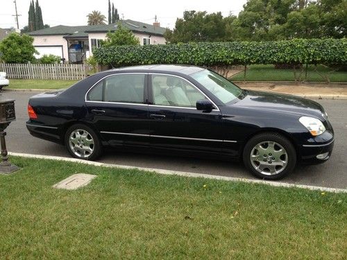 2003 lexus ls430 ultra luxury pckg sedan 4-door 4.3l blue onyx pearl