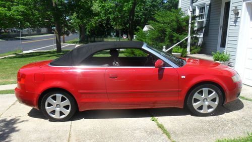 2004 beautiful red audi a4 convertible quattro 3.0