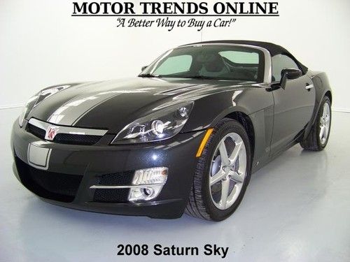 Carbon flash edition two tone leather stripes chrome wheels 2008 saturn sky 14k