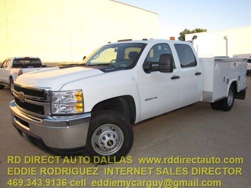 2013 chevrolet silverado 3500hd turbo diesel work truck with utility bed 6k mi