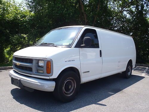 2001 chevy 3500 diesel cargo van ready to work!