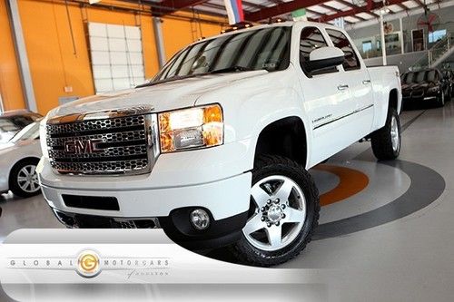 13 gmc sierra 2500hd denali 4wd flexfuel 6k 1-owner nav rear-cam 20s moonroof