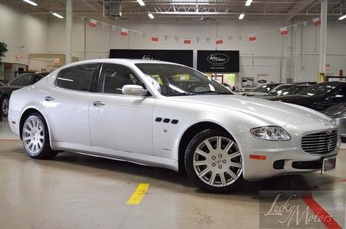 2007 maserati quattroporte sedan, navi, f1 duo paddle, alcantara, wood,blaupunkt