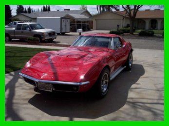 1969 chevy vette 427 4-speed manual 8 cylinder rwd 390hp low miles