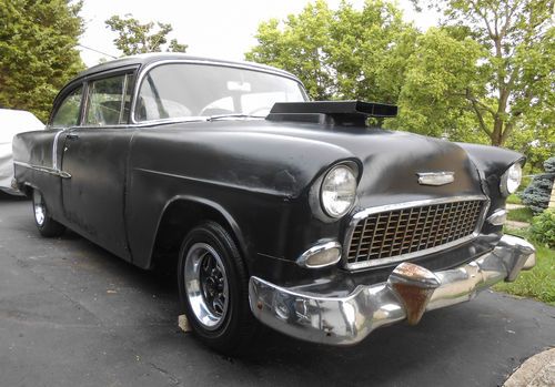 1955 chevy 2 dr gasser two lane blacktop custom project 327 4 spd no reserve