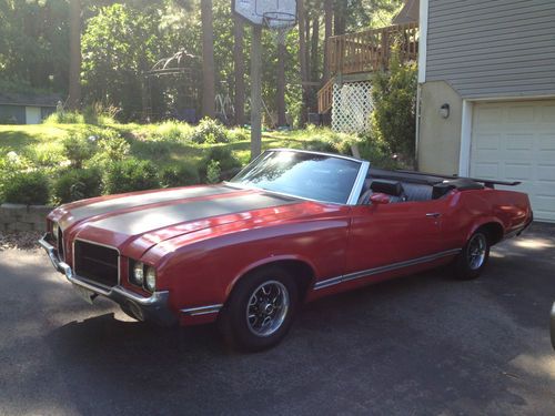 1971 oldsmobile cutlass supreme convertible  455  4 speed    442 clone