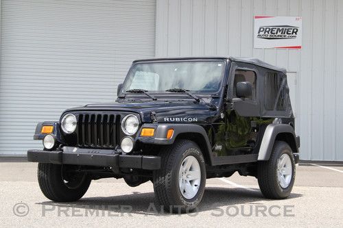 Rubicon,black,half doors,6 spd,new soft top,tow hitch,low miles,fl jeep