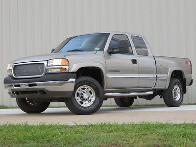 02 gmc sierra 2500hd sle 6.6l duramax allison z71 exhaust intake b&amp;w carfax tx !