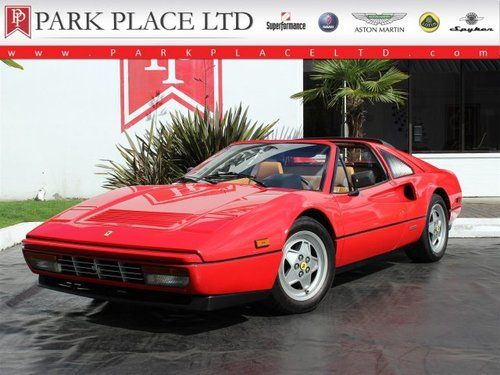 1989 ferrari 328 gts w/low miles red/tan