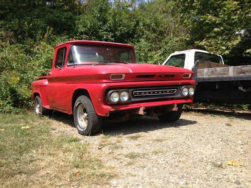 1961 chevrolet step side pickup truck! original and complete! runs and drives!