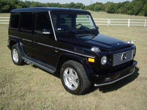 2004 mercedes-benz g55 amg base sport utility 4-door 5.5l black on black leather