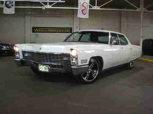 1967 Cadillac Fleetwood  custom Pearl White & 20