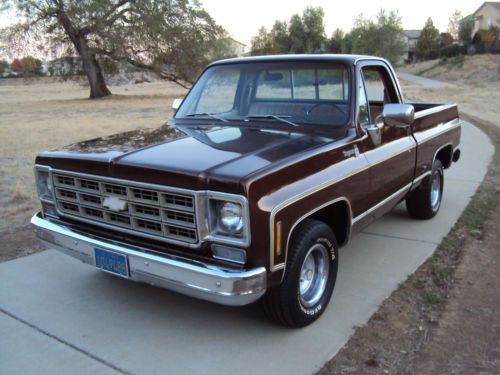 One owner california native 1977 chevy short bed with a factory 454